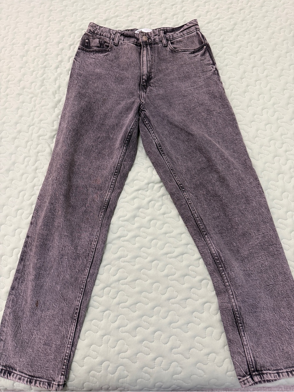 Zara Lavender-Gray Straight-Leg Women’s Jeans